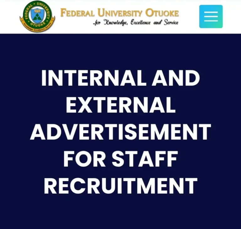 Federal University Otuoke Announces Recruitment (Academic and Non-Academic)