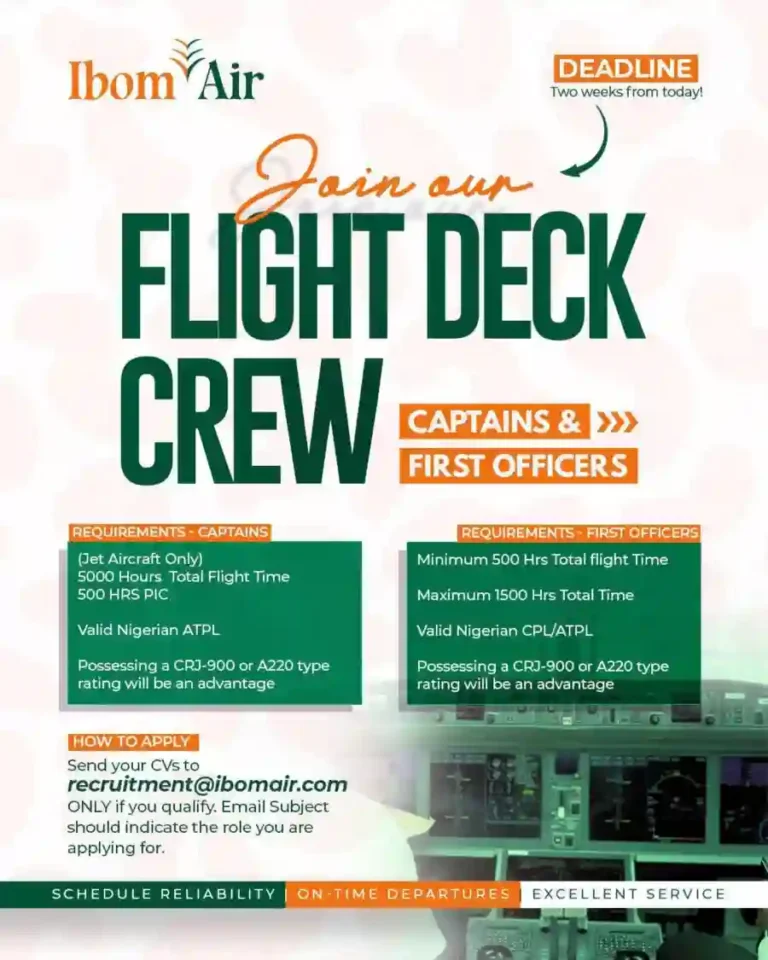 Ibom Air Opens Flight Deck Crew Recruitment 2025
